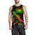 Samoa Polynesian Men Tank Top - Turtle With Blooming Hibiscus Reggae - Polynesian Pride