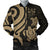 Fiji Polynesian Men Bomber Jacket - Gold Tentacle Turtle Crest Gold - Polynesian Pride