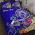 Samoa Custom Personalised Quilt Bed Set - Turtle Plumeria (Blue) Blue - Polynesian Pride