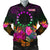 Cook Islands Polynesian Men's Bomber Jacket - Summer Hibiscus Reggae - Polynesian Pride