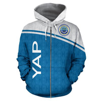Yap All Over Zip up Hoodie Curve Version - Polynesian Pride