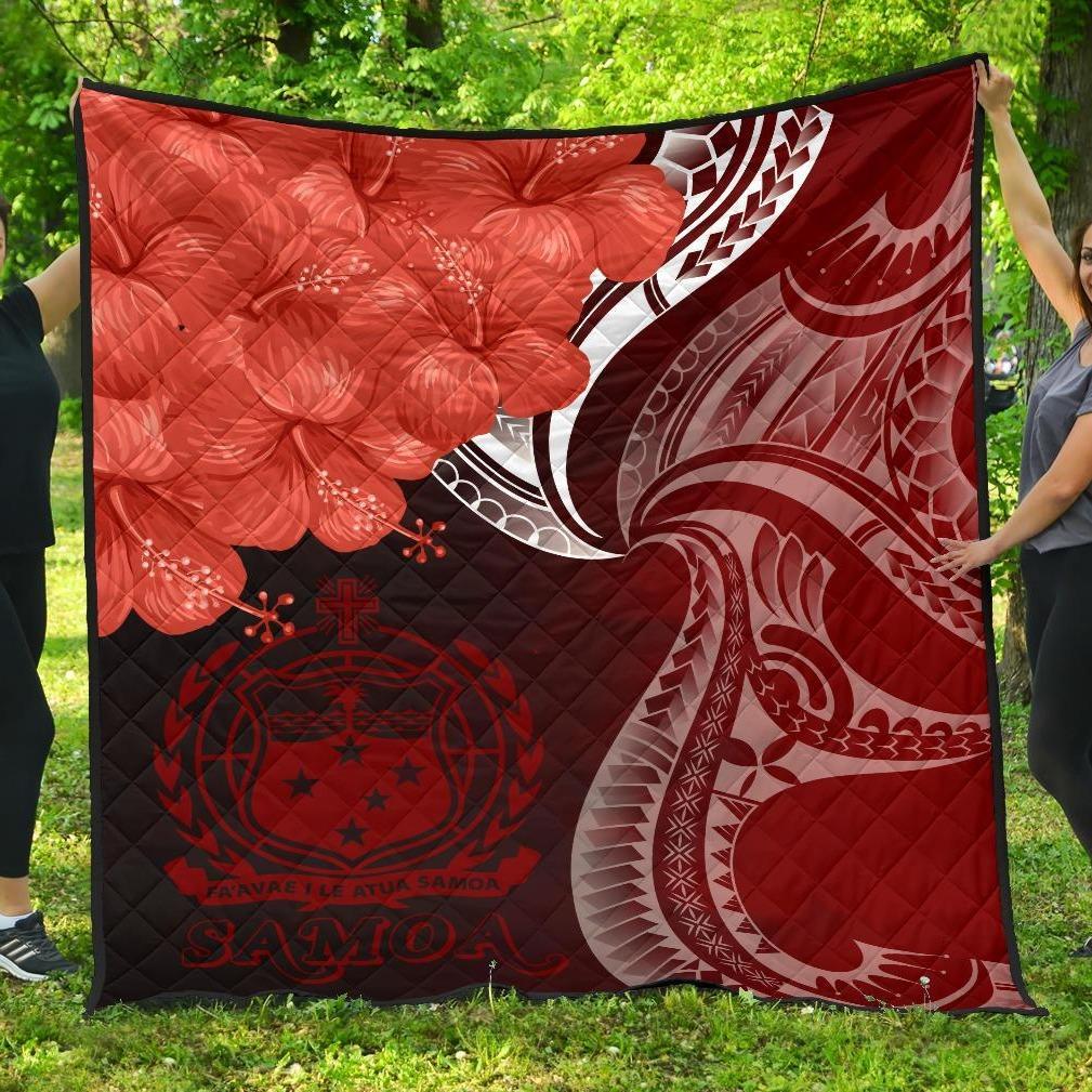 Samoa Premium Quilt - Samoa Seal Wave Style (Red) Red - Polynesian Pride