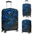 Polynesian Hawaii (Kanaka Maoli) Luggage Cover - Blue Hibiscus Turtle Flowing BLUE - Polynesian Pride