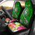 Tonga Custom PersonalisedCar Seat Covers - Turtle Plumeria (Green) Universal Fit Green - Polynesian Pride