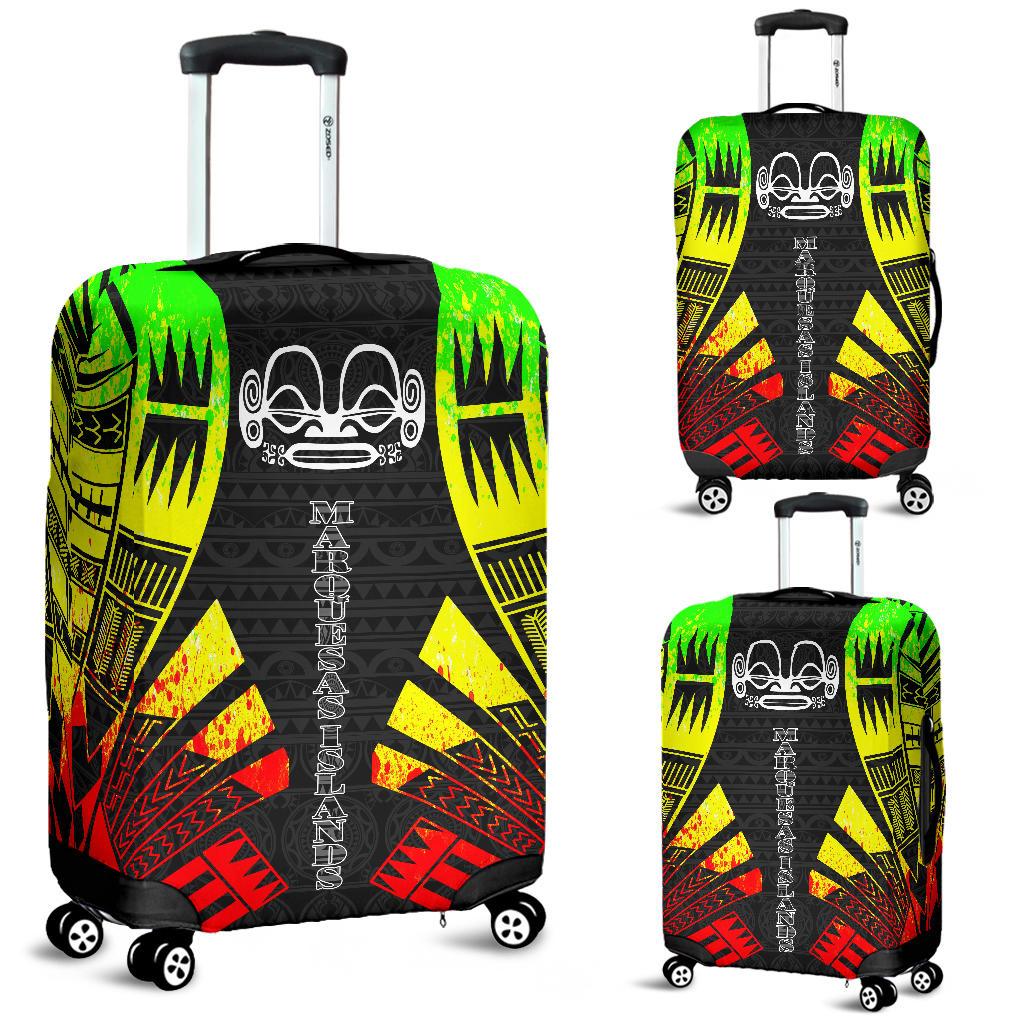 Marquesas Islands Luggage Cover - Polynesian Tattoo Reggae Reggae - Polynesian Pride