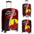 New Caledonia Polynesian Luggage Covers - Coat Of Arm With Hibiscus Red - Polynesian Pride