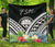 FSM Premium Quilt - FSM Coat of Arms & Polynesian Tropical Flowers White - Polynesian Pride