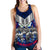 Samoa Women's Racerback Tank Siva Tau Blue - Polynesian Pride