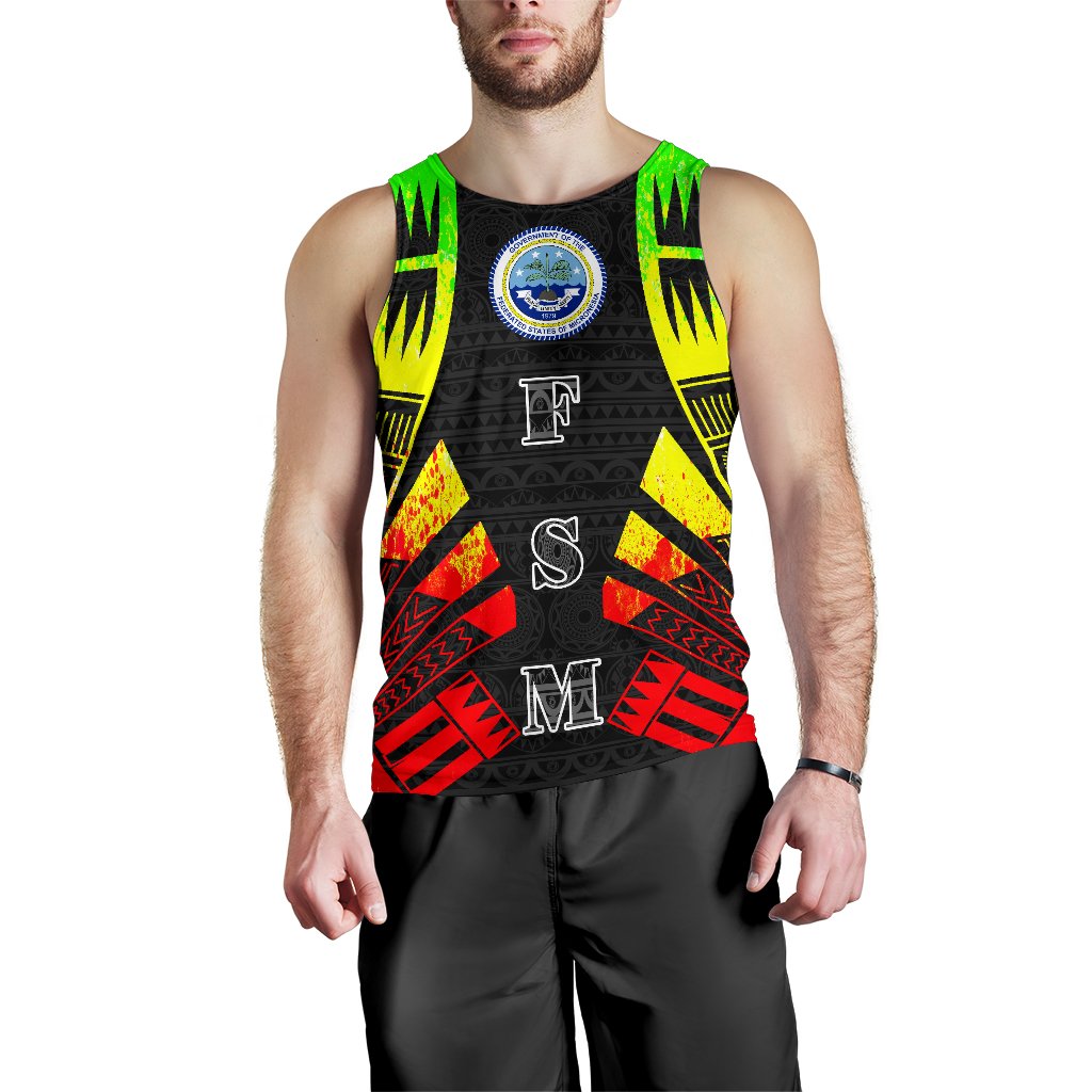 Federated States Of Micronesia Men Tank Top - Polynesian Tattoo Reggae Reggae - Polynesian Pride