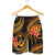 Guam Polynesian Men Shorts - Gold Plumeria - Polynesian Pride