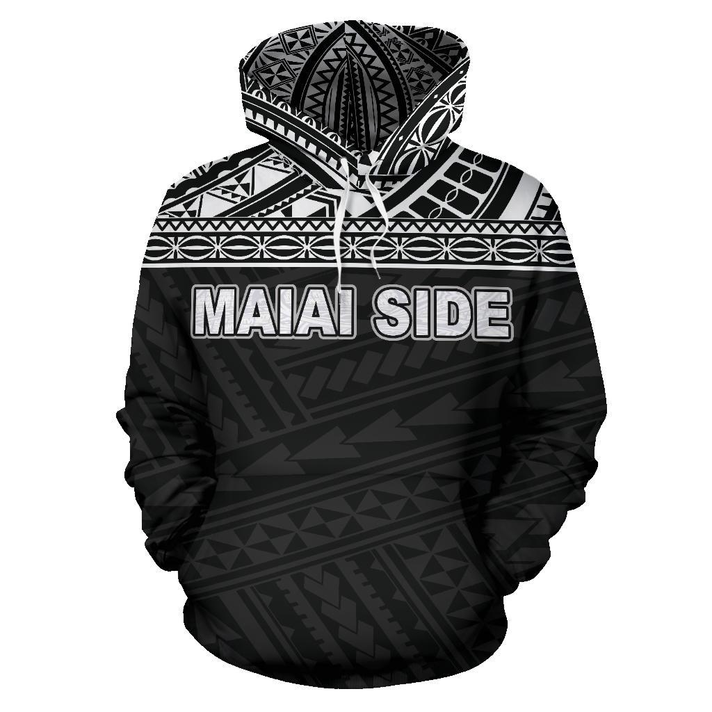 MAIAI SIDE All Over Hoodie PP1523 Unisex Black - Polynesian Pride