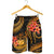 Samoa Polynesian Men Shorts - Gold Plumeria - Polynesian Pride