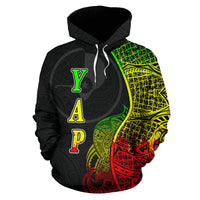 Yap Polynesian Hoodie Coconut Tree Reggae - Polynesian Pride
