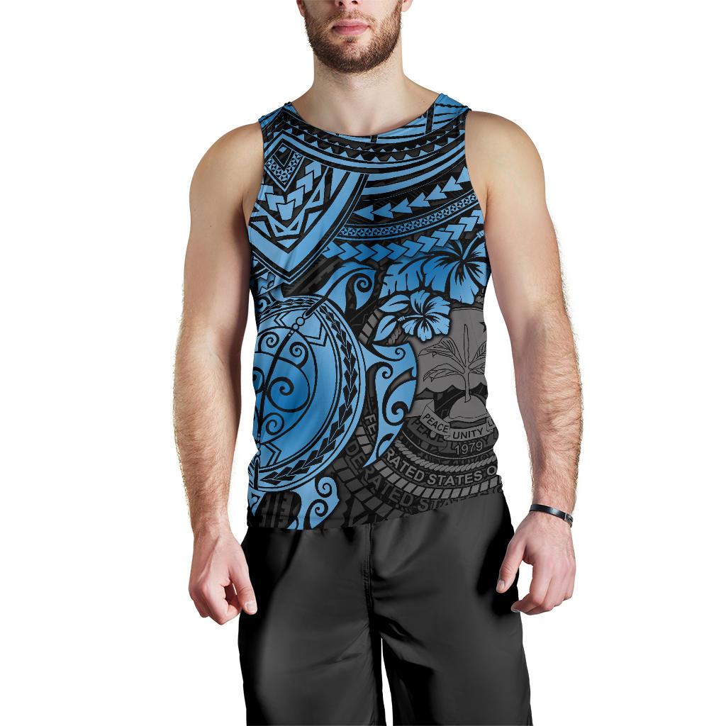 Federated States Of Micronesia Men's Tank - Blue Turtle - Polynesian Pride