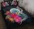 Federated States of Micronesia Quilt Bed Set - Tropical Flower Blue - Polynesian Pride