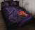 Hawaiian Polynesian Quilt Bed Set - Kanaka Maoli & Purple Manta Ray Turtle Tentacle Art - Polynesian Pride