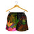 Niue Polynesian Women's Shorts - Hibiscus and Banana Leaves - Polynesian Pride