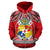 Tonga Polynesian All Over Zip up Hoodie Coat of Arms - Polynesian Pride