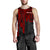 American Samoa Personalised Men's Tank Top - Seal With Polynesian Pattern Heartbeat Style (Red) - Polynesian Pride