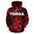 Tonga All Over Hoodie Tonga Coat of Arms Pattern BN09 - Polynesian Pride