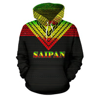 Saipan All Over Hoodie Reggae Color Version - Polynesian Pride