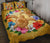 Hawaii Turtle Hibiscus Wreath Polynesian Quilt Bed Set - Crown Style - AH - Polynesian Pride