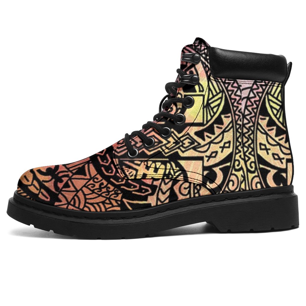 Polynesian 02 Season Boots - Polynesian Pattern Black - Polynesian Pride