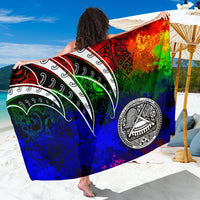 American Samoa Sarong - Tropical Leaf Rainbow Color SARONG ONE SIZE Rainbow Color - Polynesian Pride