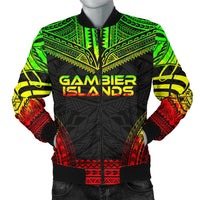 Gambier Islands Polynesian Chief Men's Bomber Jacket - Reggae Version Reggae - Polynesian Pride