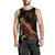 Niue Men Tank Top - Turtle With Blooming Hibiscus Gold - Polynesian Pride