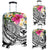 Polynesian Hawaii Kanaka Maoli Luggage Covers - Summer Plumeria (White) - Polynesian Pride