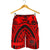 Samoa Men Shorts - Samoa Coat Of Arm, Maui Tattoo Red - Polynesian Pride