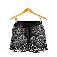American Samoa Women's Shorts - White Shark Polynesian Tattoo - Polynesian Pride