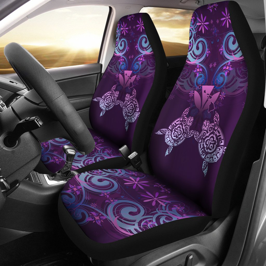 Hawaii Turtle Kanaka Maoli Car Seat Cover - Tea Style - AH - Polynesian Pride