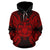 Polynesian Hawaii ll Over Hoodie Map Turtle Red - Polynesian Pride