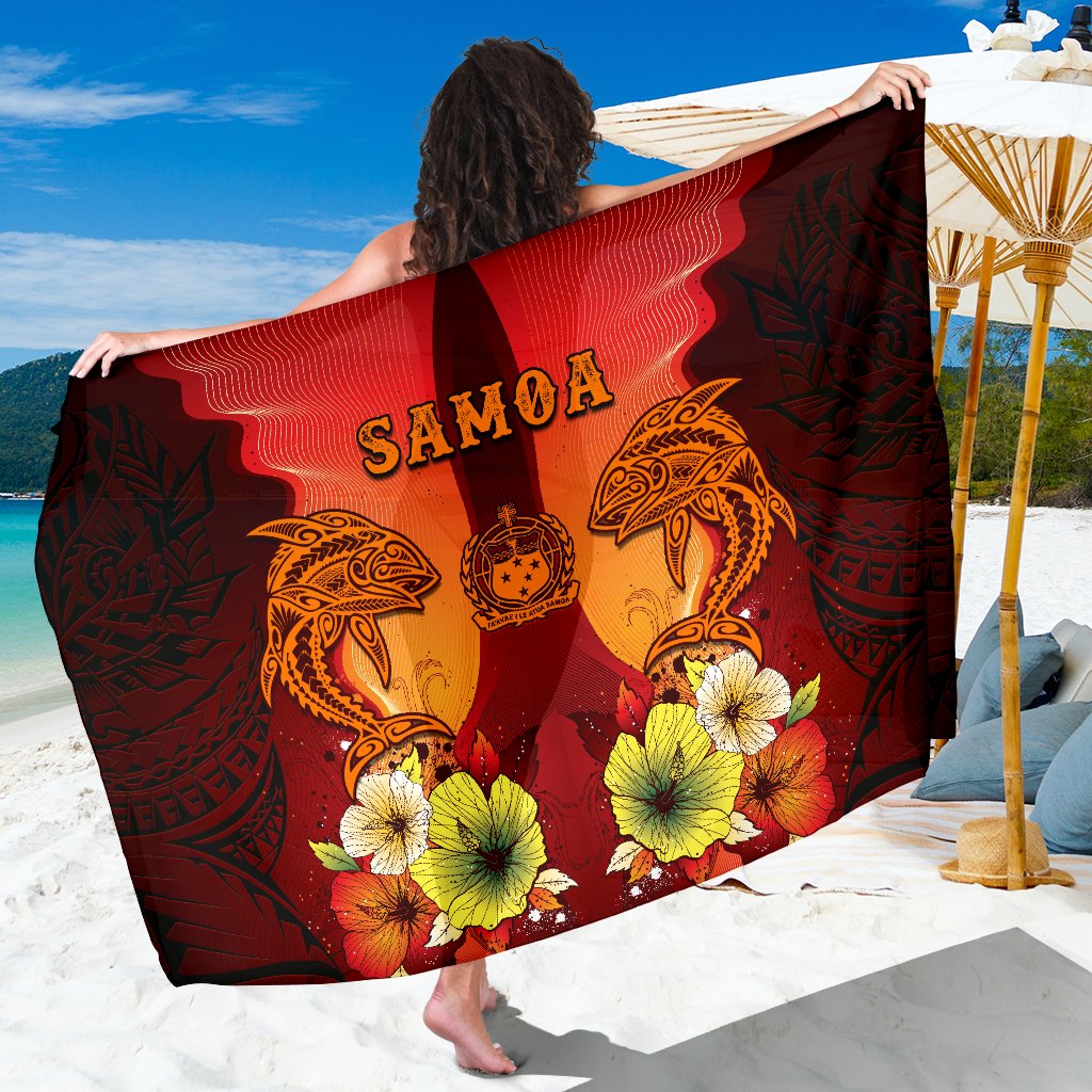 Samoa Sarongs - Tribal Tuna Fish One Style One Size Orange - Polynesian Pride