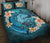 Hawaii Polynesian Quilt Bed Set - Blue Plumeria Animal Tattoo Blue - Polynesian Pride