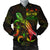 Fiji Polynesian Men's Bomber Jacket - Turtle With Blooming Hibiscus Reggae Reggae - Polynesian Pride