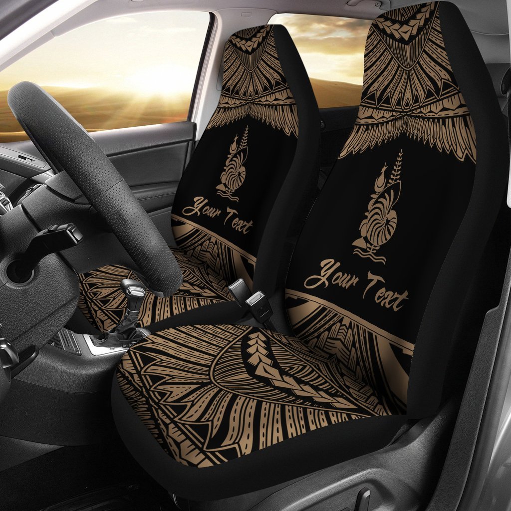 New Caledonia Polynesian Custom Personalised Peisonalised Car Seat Covers - Pride Gold Version Universal Fit Gold - Polynesian Pride