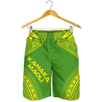 Kanaka Maoli Men's Shorts - Polynesian Chief Flag Version - Polynesian Pride