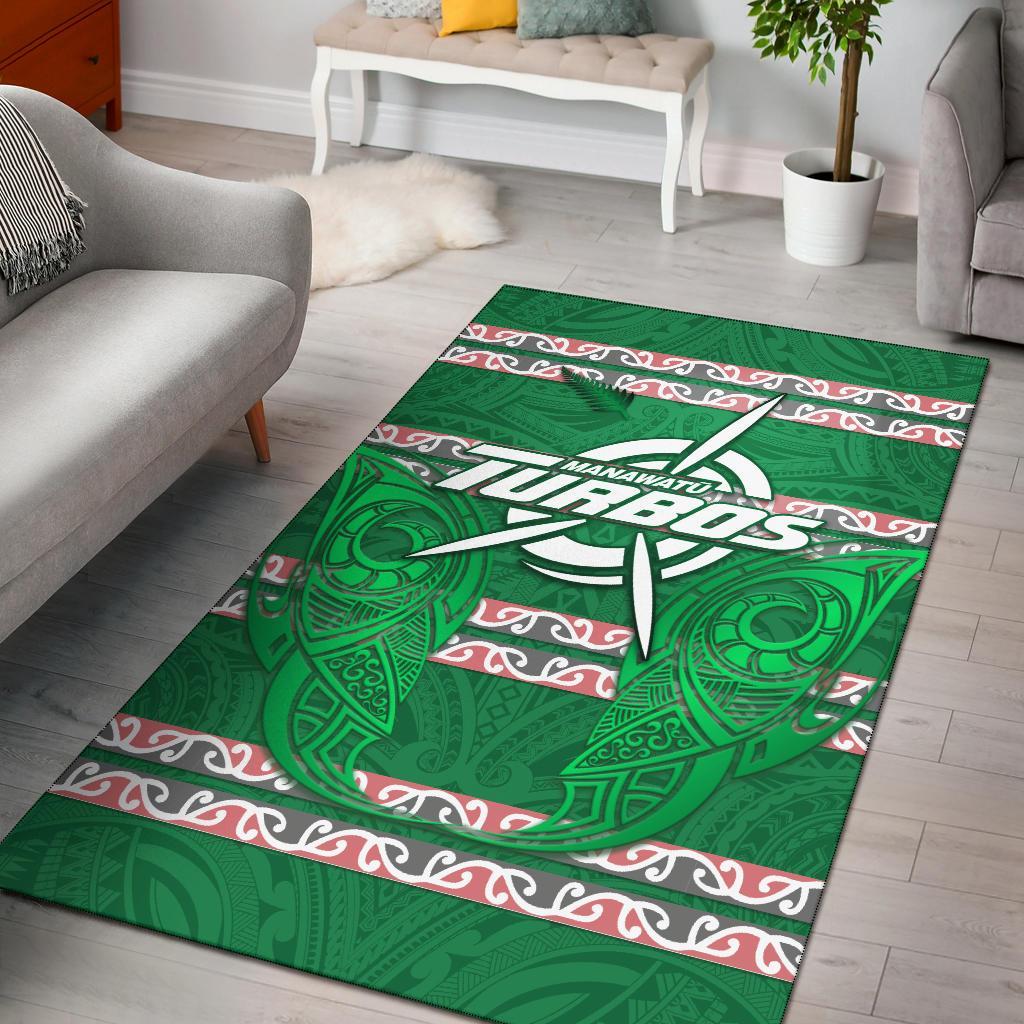 New Zealand Manawatu Turbos Area Rug Maori Vibes Green - Polynesian Pride