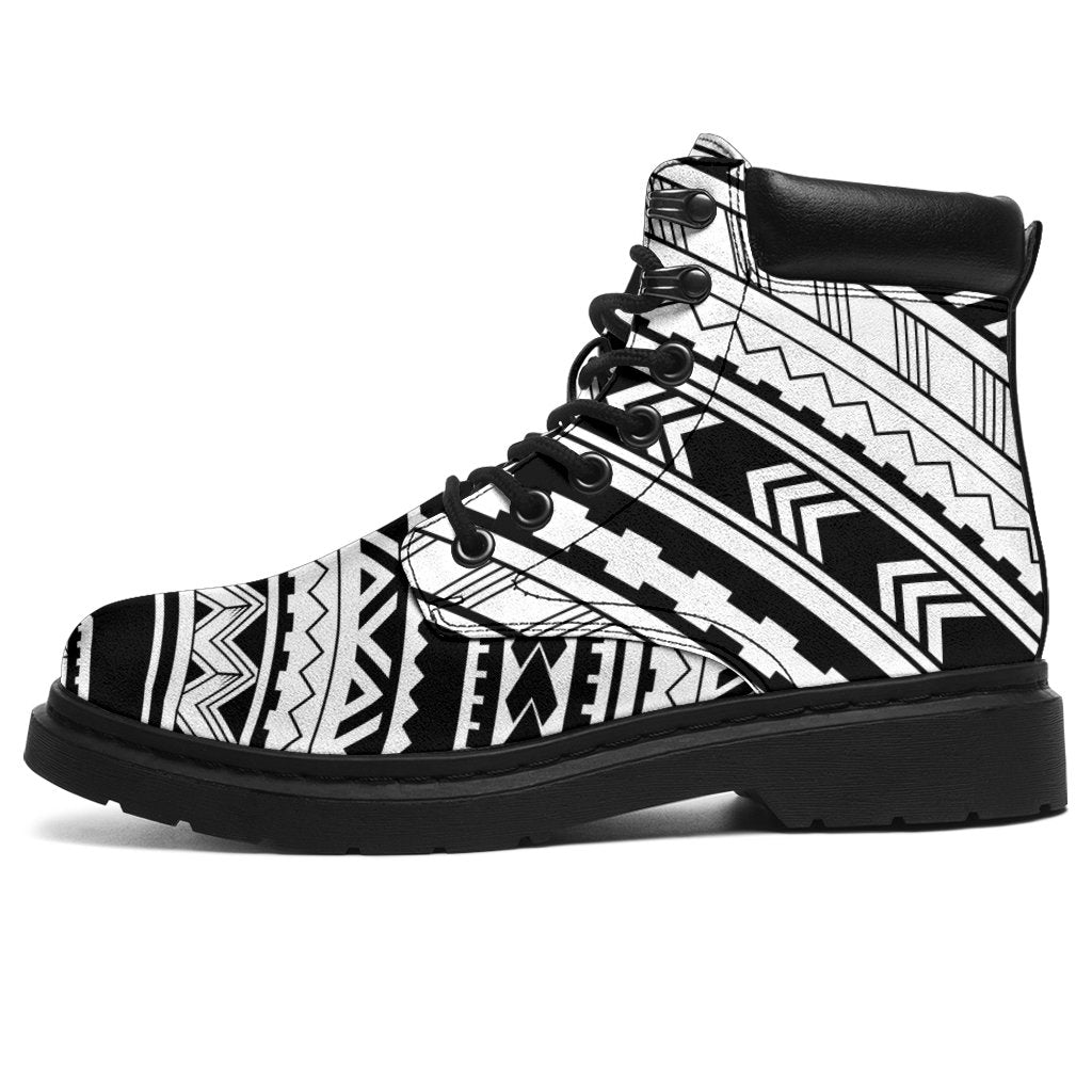 Polynesian 46 Season Boots - Polynesian Pattern Black - Polynesian Pride