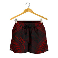 New Caledonia Women's Shorts - Polynesian Chief Red Version Women Red - Polynesian Pride