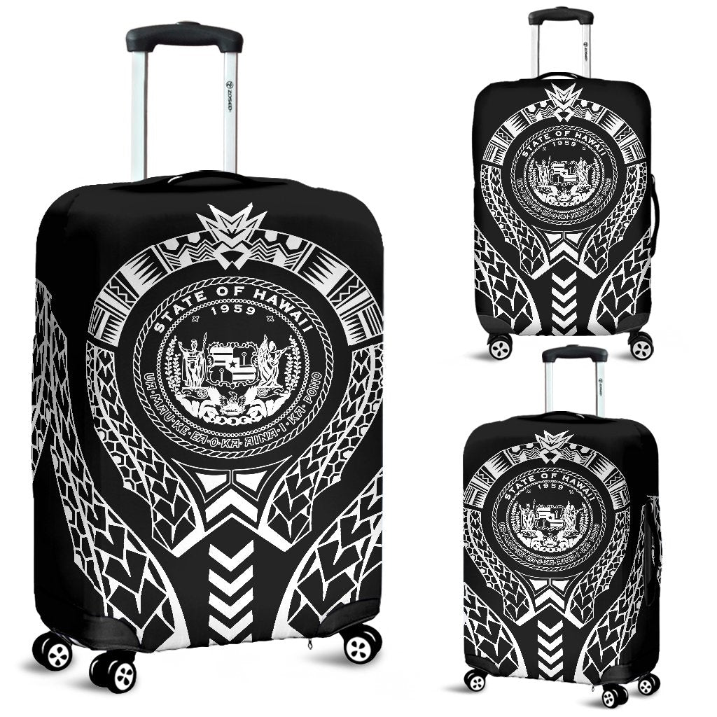 Hawaii Luggage Cover - Polynesian Tribal Black - Polynesian Pride