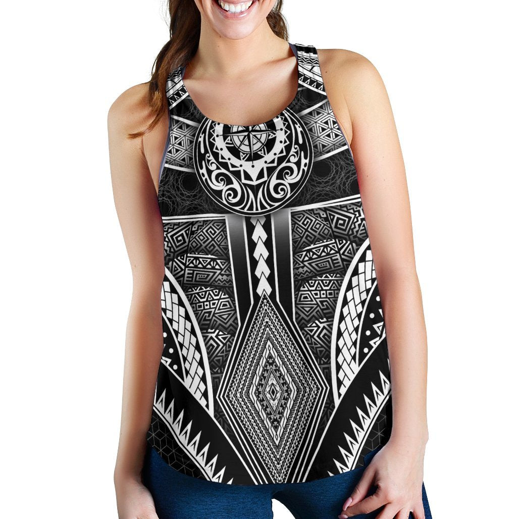 Polynesian Women's Racerback Tank - Patterns Poly Unique - Polynesian Pride