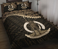 Vanuatu Polynesian Quilt Bed Set Golden Coconut - Polynesian Pride