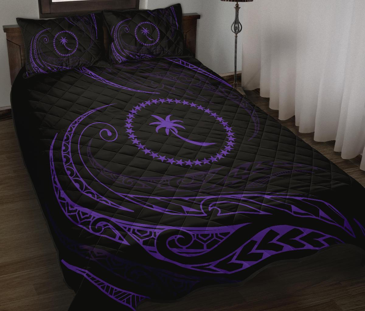 Chuuk Islands Quilt Bed Set - Purple - Frida Style - Polynesian Pride