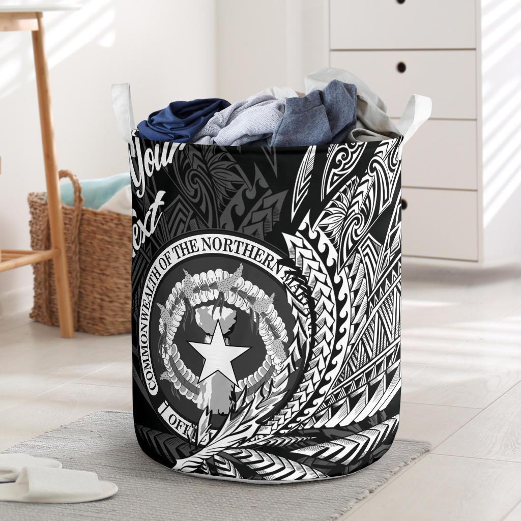 Northern Mariana Islands Laundry Basket - Custom Personalised Wings Style Laundry Basket - Northern Mariana Islands One Size Black - Polynesian Pride