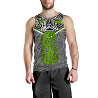 New Zealand Maori Rugby Men Tank Top Pride Version - Gray - Polynesian Pride