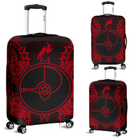 Yap Polynesian Luggage Cover Map Red Red - Polynesian Pride